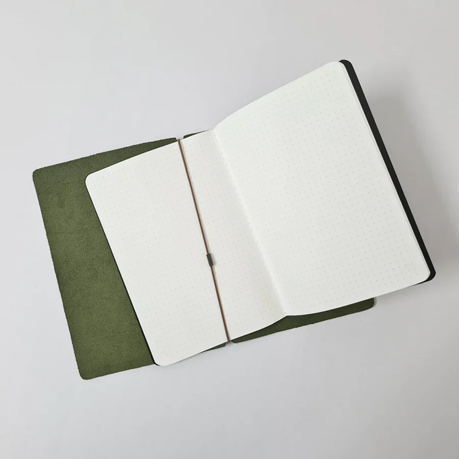 ENDLESS EXPLORER REFILLIABLE LEATHER JOURNAL - Regalia Paper 64 Pages - 'Green' - Image 4