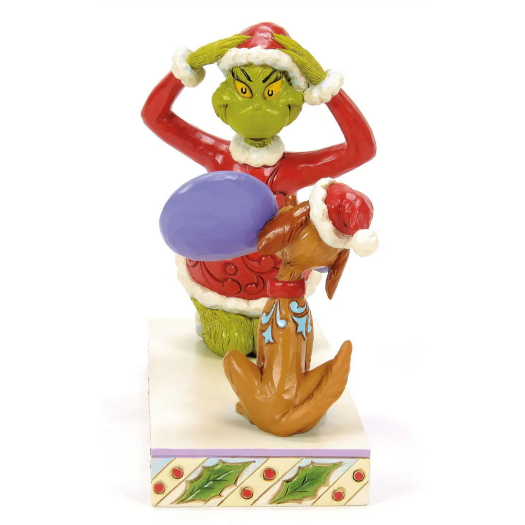 Enesco - Jim Shore: "The Grinch" - Max Holding Mirror for Grinch - Image 2