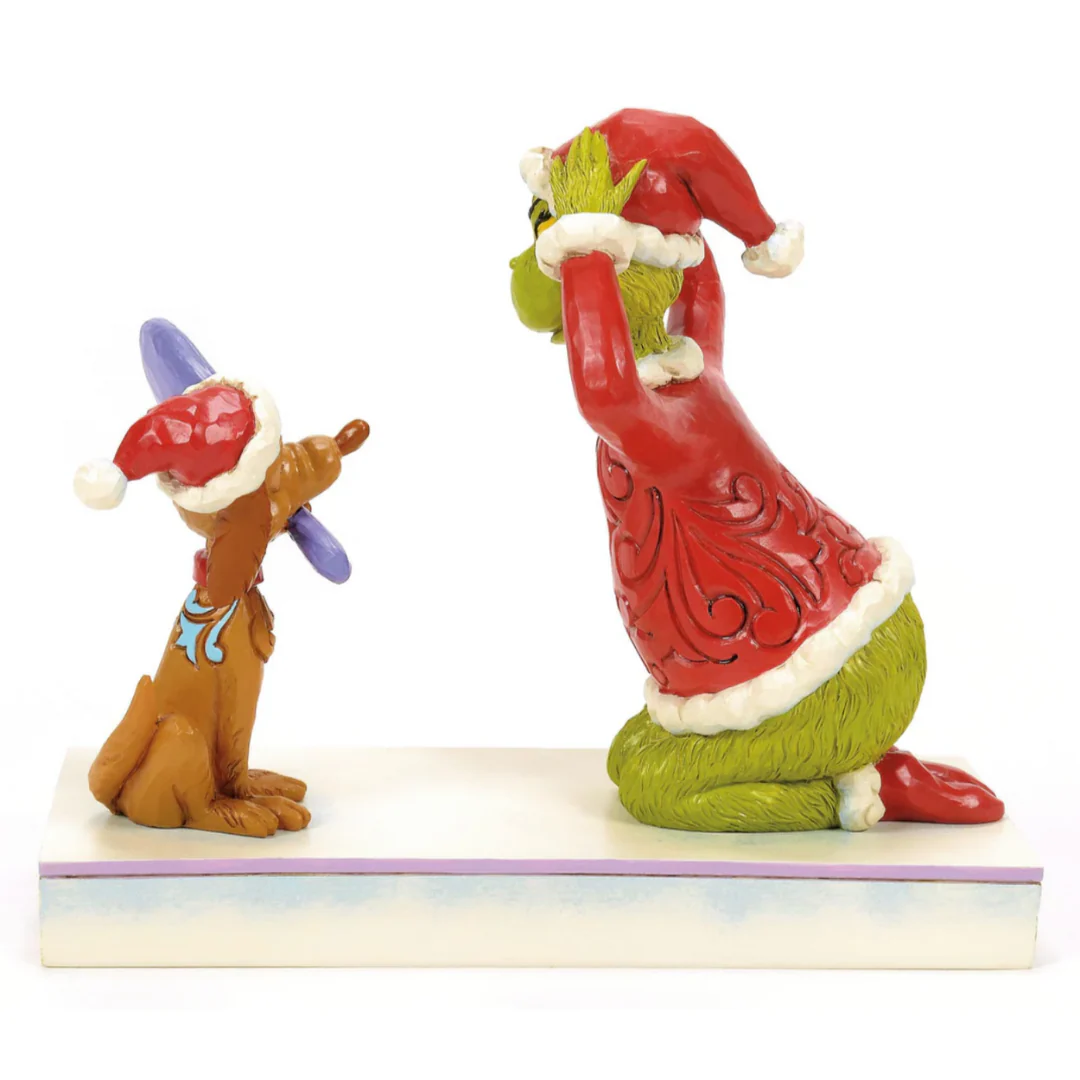 Enesco - Jim Shore: "The Grinch" - Max Holding Mirror for Grinch - Image 3