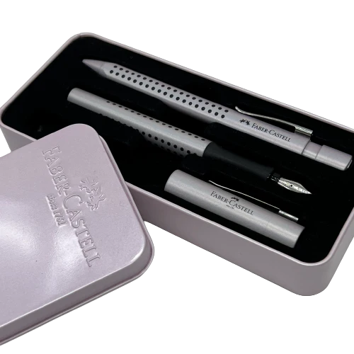 Faber-Castell - 2 Piece Fountain Pen and Ballpoint Pen Grip Edition Gift Set - Glam Pearl - Image 4