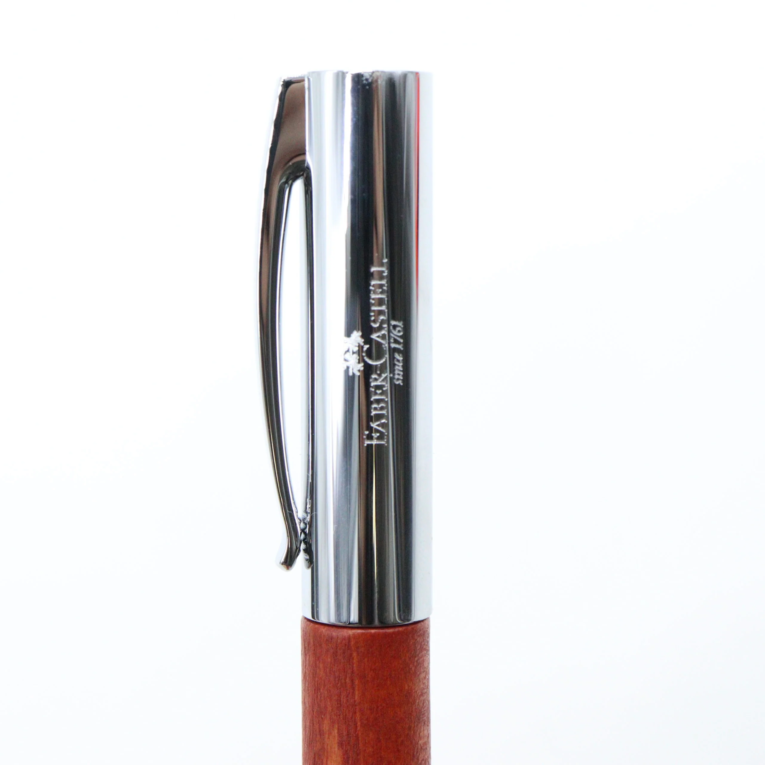 Faber-Castell - Ambition Fountain Pen with Gift Box Case - Pear Wood with Silver Accents - Image 4