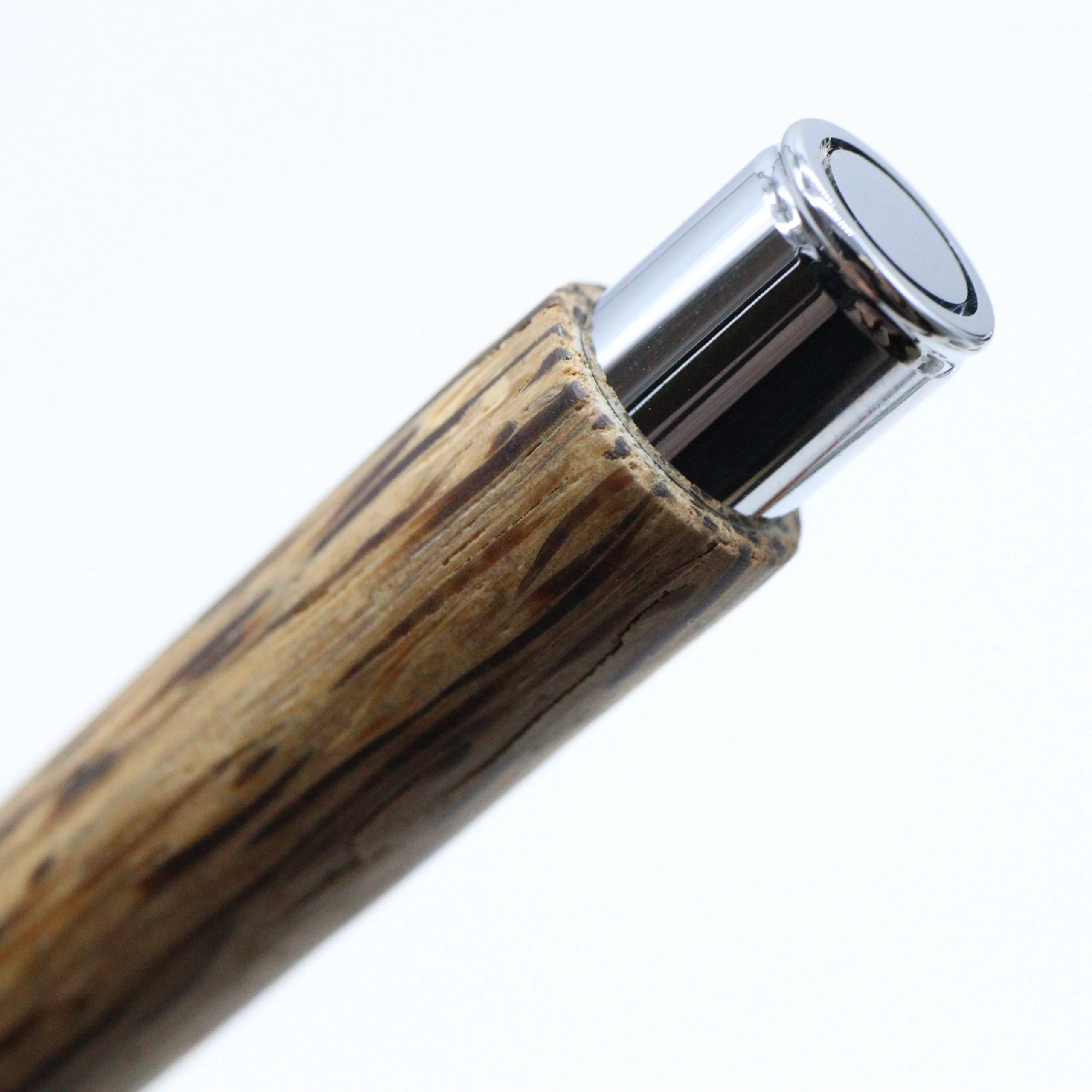 Faber-Castell – 'Ambition' Rollerball Pen with Gift Box Case –  Coconut Wood with Silver Accents - Image 5