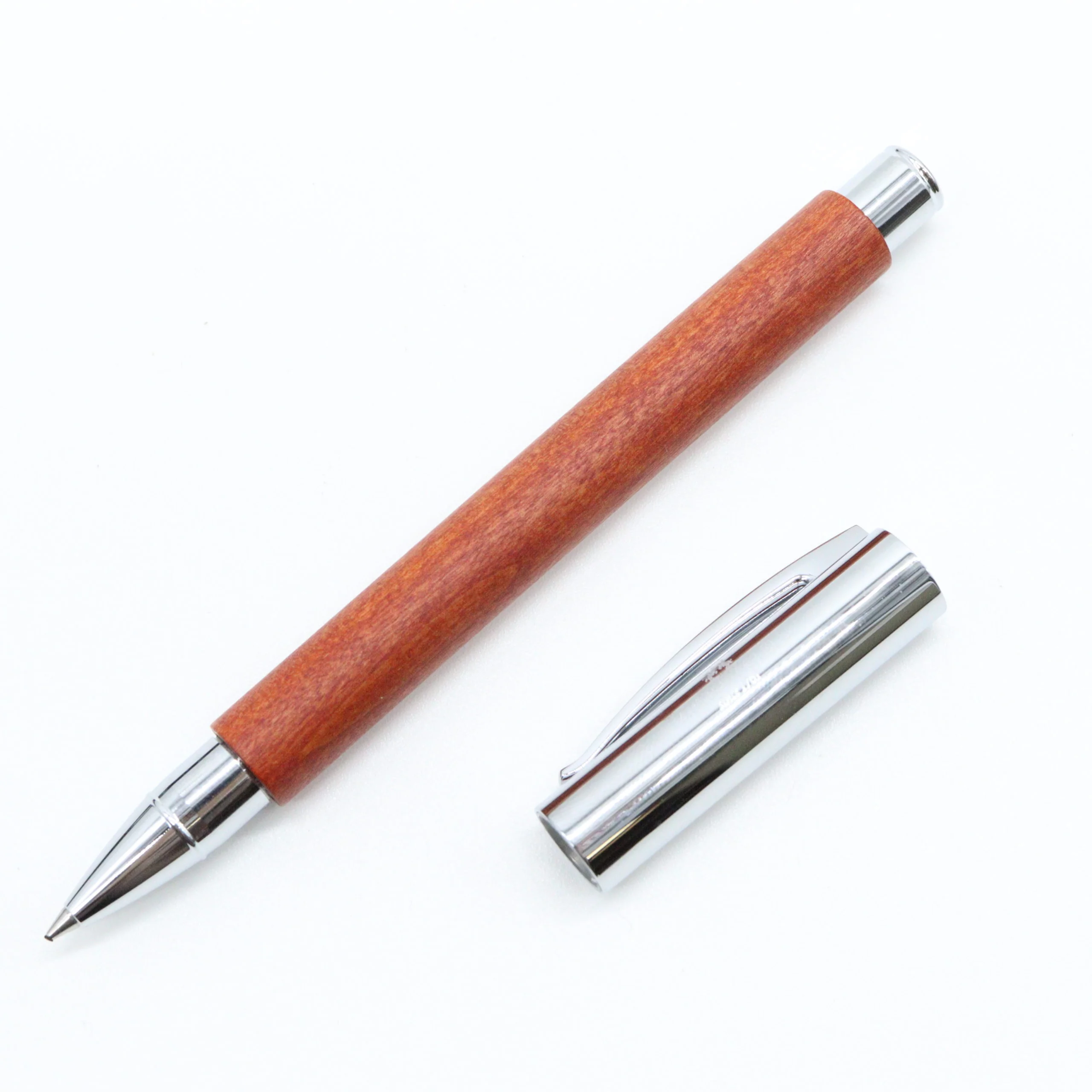 Faber-Castell - Ambition Rollerball Pen - Stained Pear Wood with Silver Accents