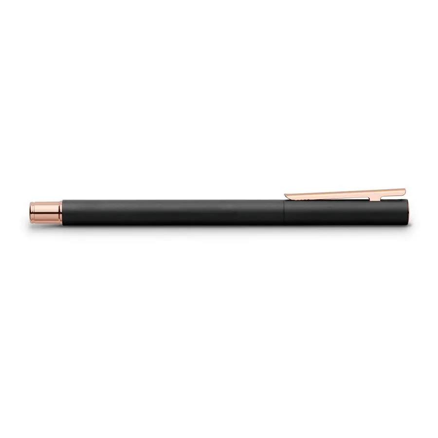 Faber-Castell - NEO Slim Metal Fountain Pen with Gift Case - Black with Rose Gold Trim - Image 3