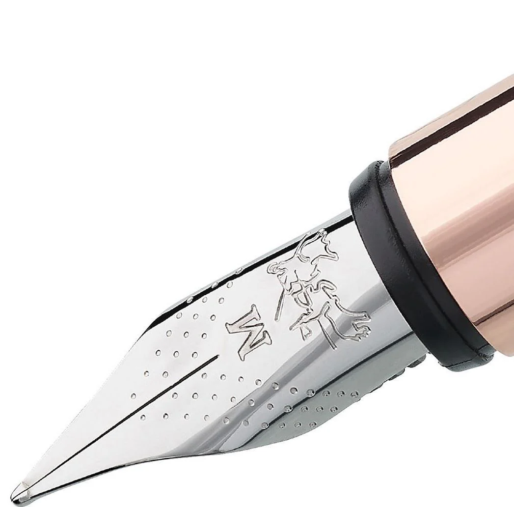 Faber-Castell - NEO Slim Metal Fountain Pen with Gift Case - Black with Rose Gold Trim - Image 4