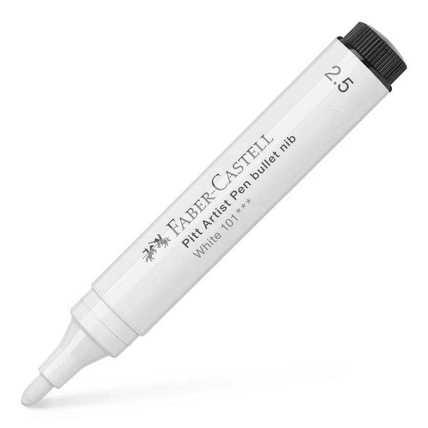 Faber-Castell - Pitt Artist Pen Bullet Nib 2.5mm - White