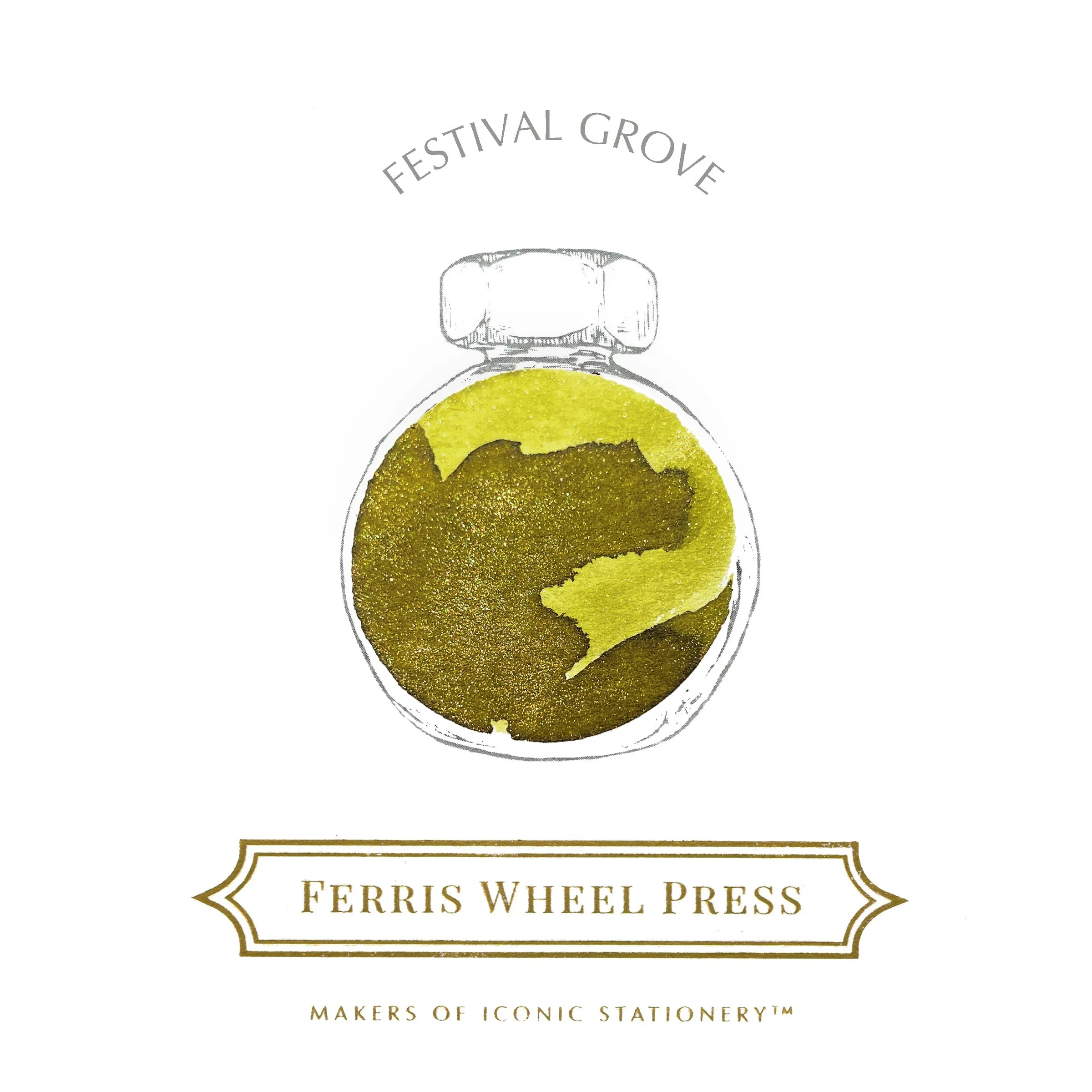 Ferris Wheel Press - Fountain Pen Ink Glass Bottle 38ml - Festival Grove - Image 2