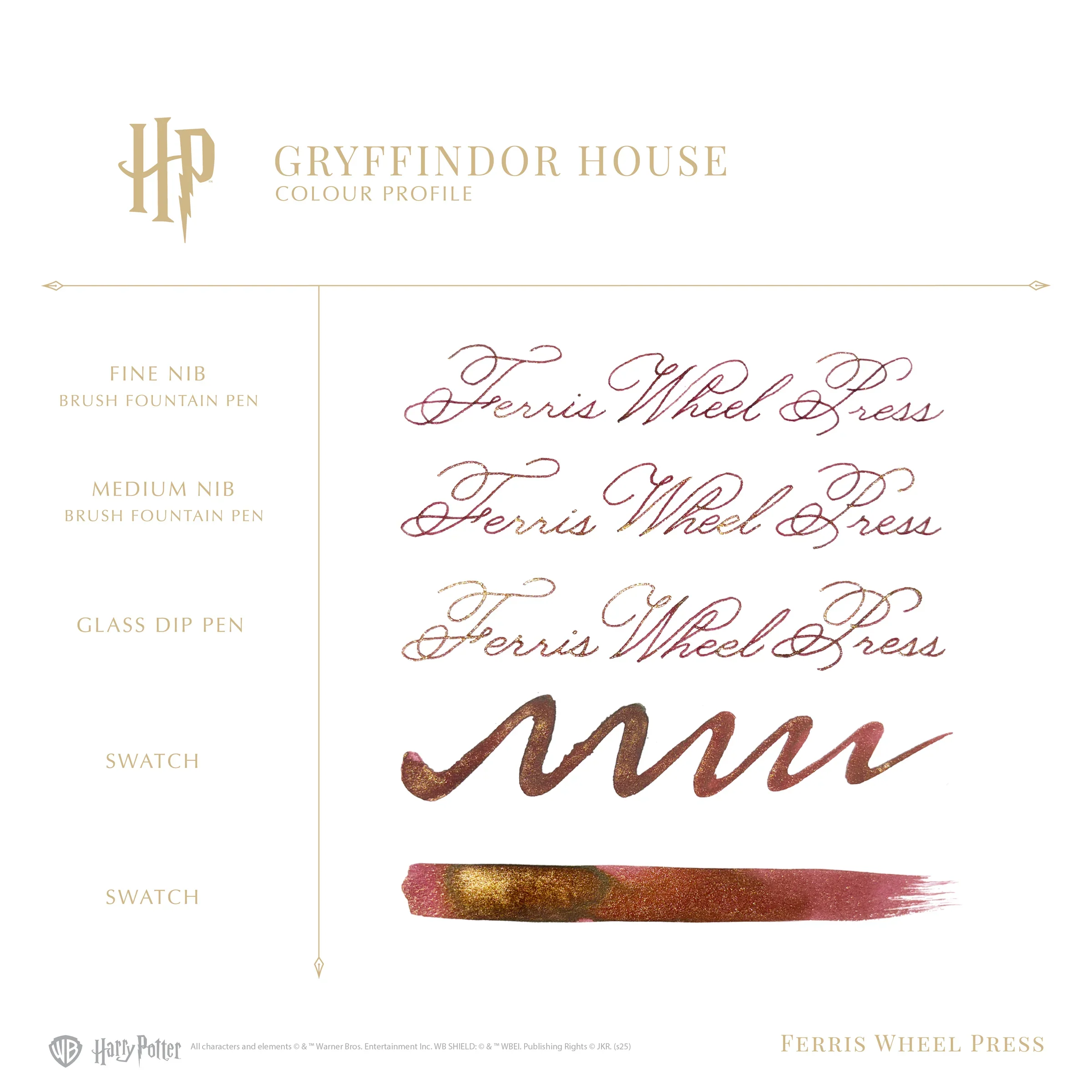 Ferris Wheel Press - Harry Potter Fountain Pen Ink 38 mL - Gryffindor (Limited Edition) - Image 5