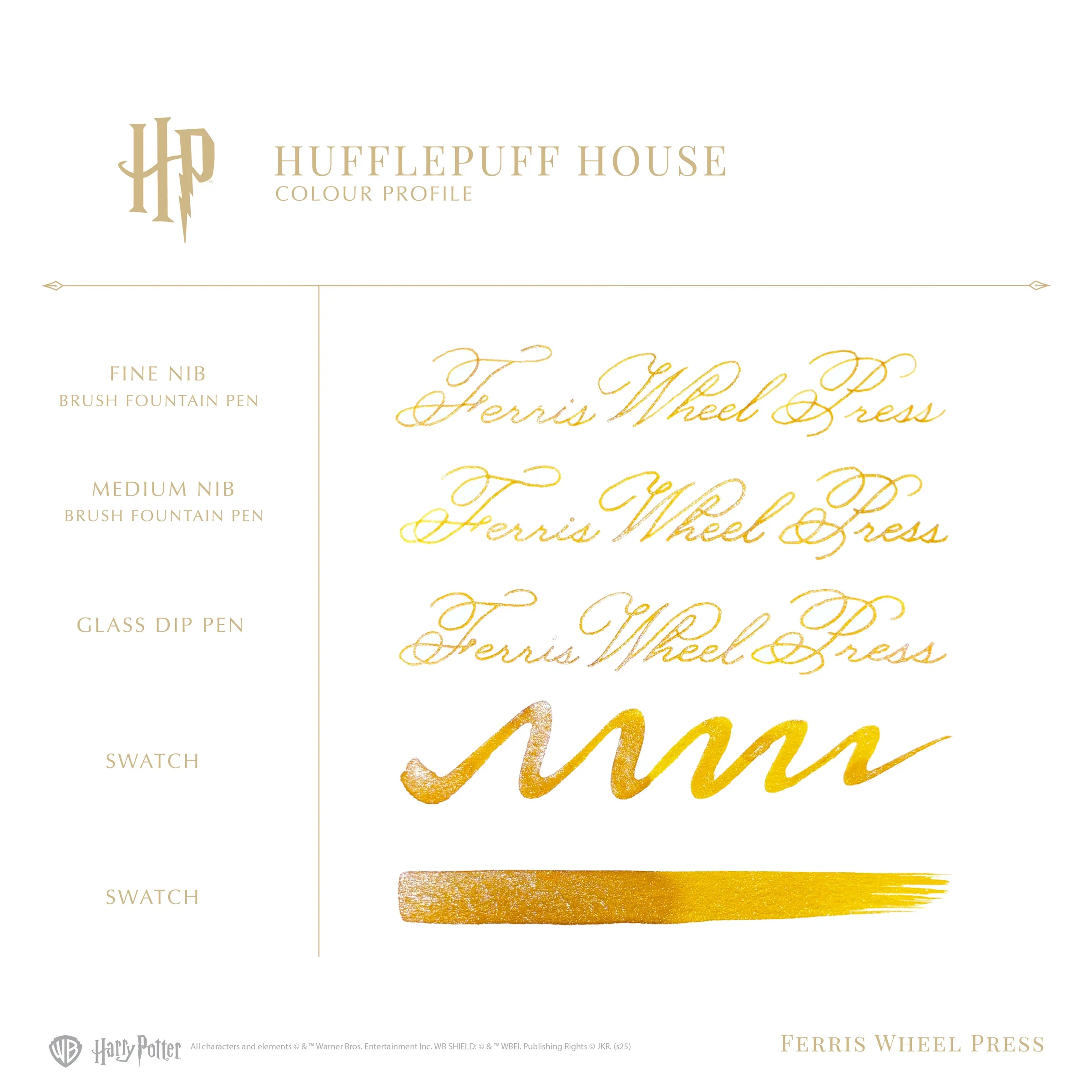 Ferris Wheel Press - Harry Potter Fountain Pen Ink 38 mL - Hufflepuff (Limited Edition) - Image 5