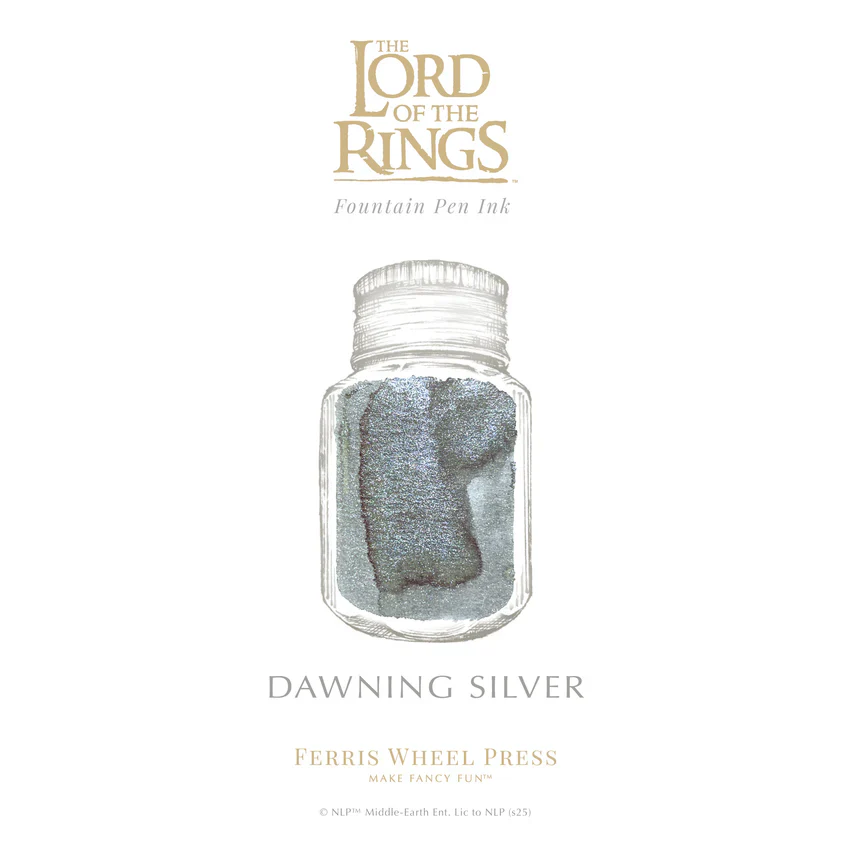 Ferris Wheel Press X Warner Brothers - The Lord of the Rings - Fountain Pen Ink - Dawning Silver 28 mL - Image 2