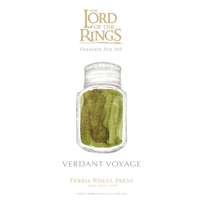 Ferris Wheel Press X Warner Brothers - The Lord of the Rings - Fountain Pen Ink - Verdant Voyage 28 mL - Image 2
