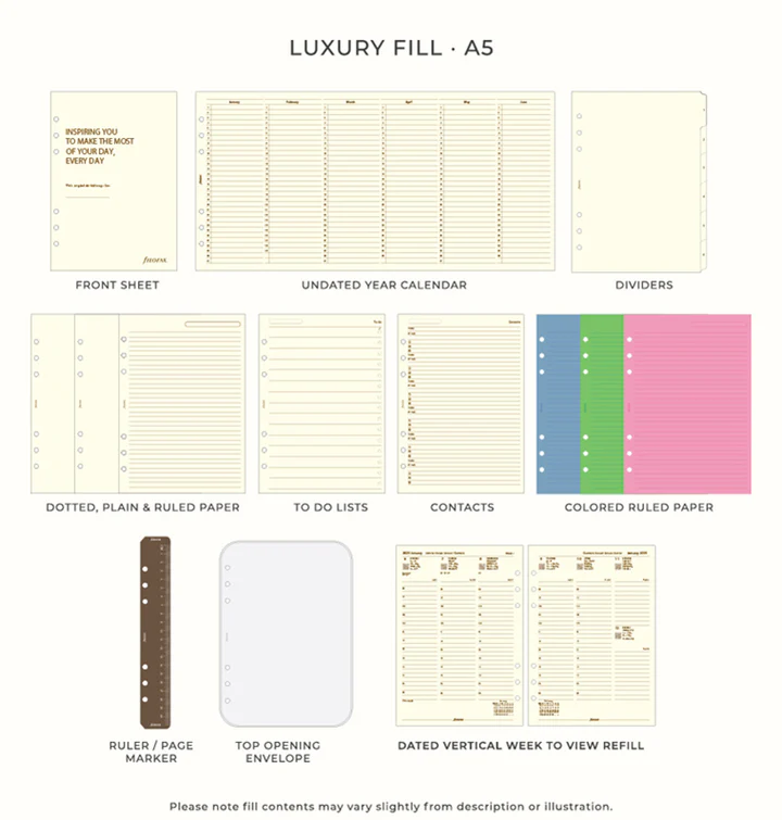 Filofax - A5 2026 Lockwood Organizer - Multi Diary Booking - Cognac - Image 4