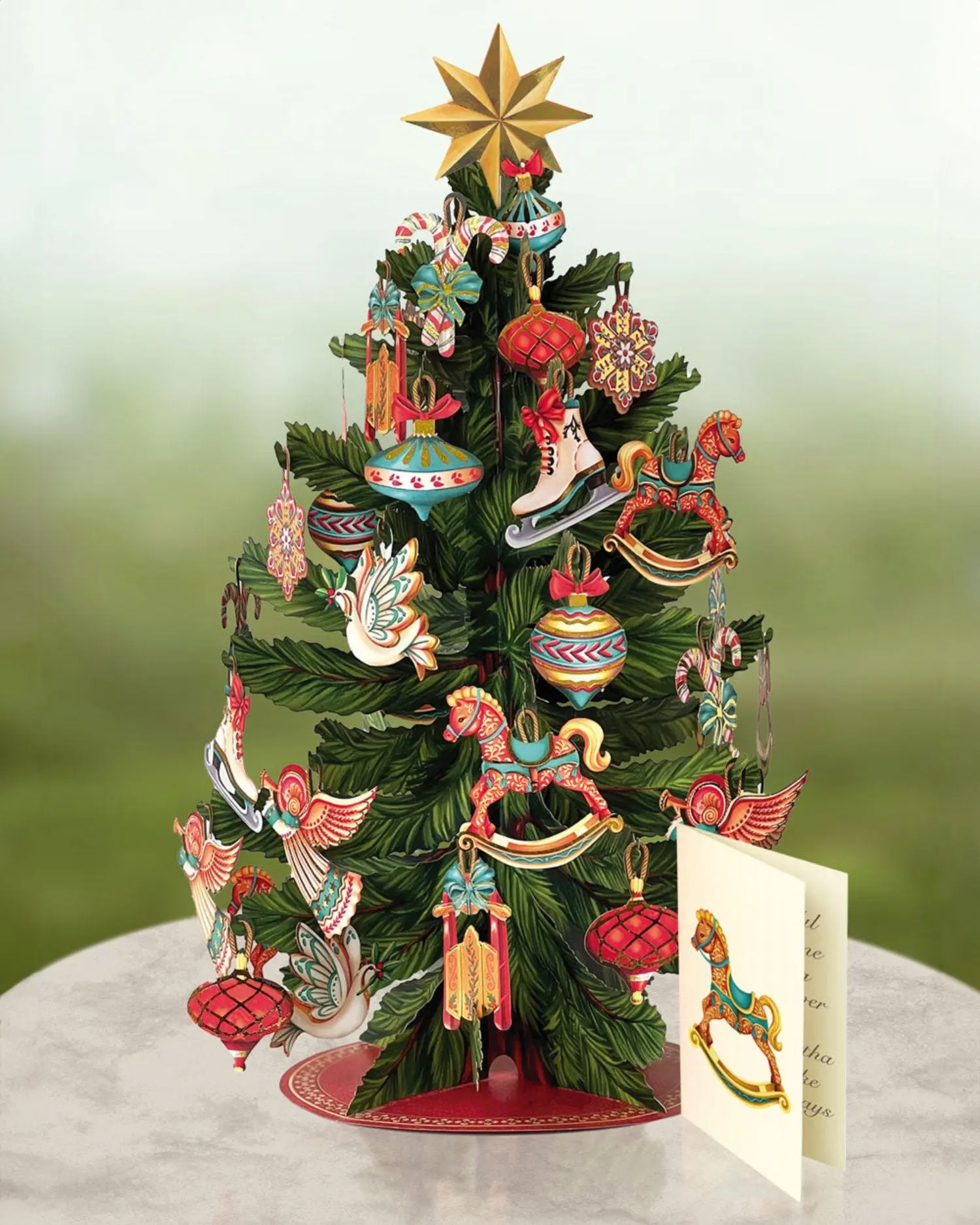 Fresh Cut Paper - Pop-Up Festive Tree with Note Card - Christmas Tree - Image 2
