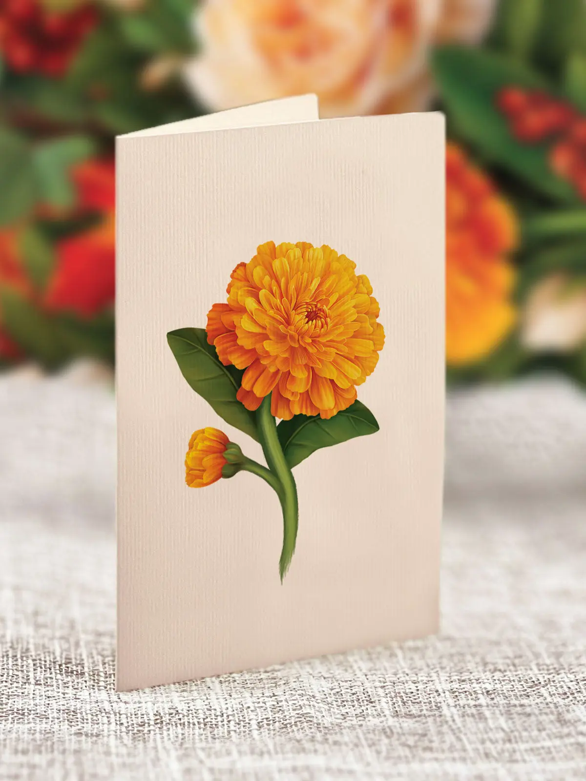 Fresh Cut Paper - Life Sized Pop-Up Flower Bouquet with Note Card - Pumpkin Spice - Image 3