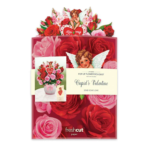 Fresh Cut Paper - Pop-Up Flower Bouquet - Sweetheart Cupid's Valentine