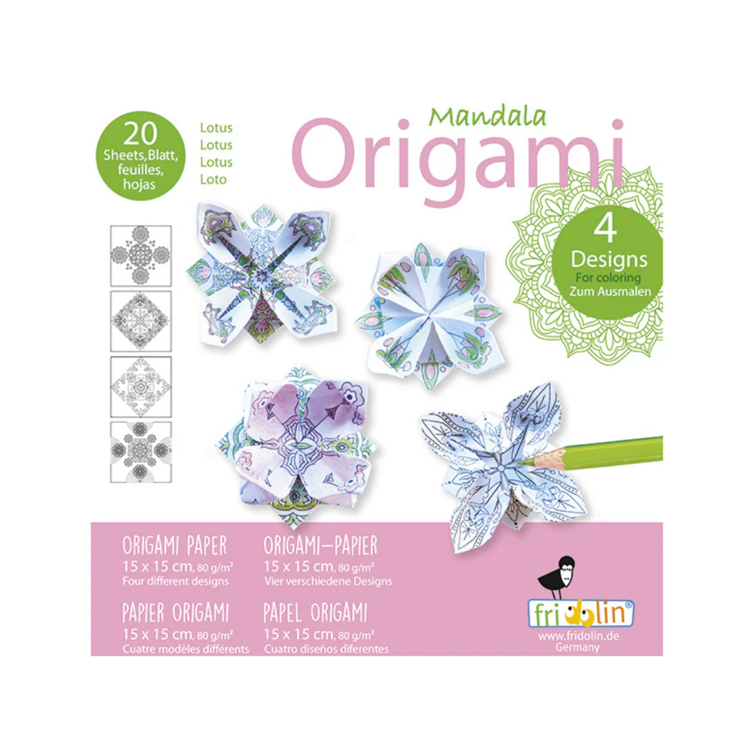 FRIDOLIN - Origami Paper - 15x15cm - Mandala Lotus