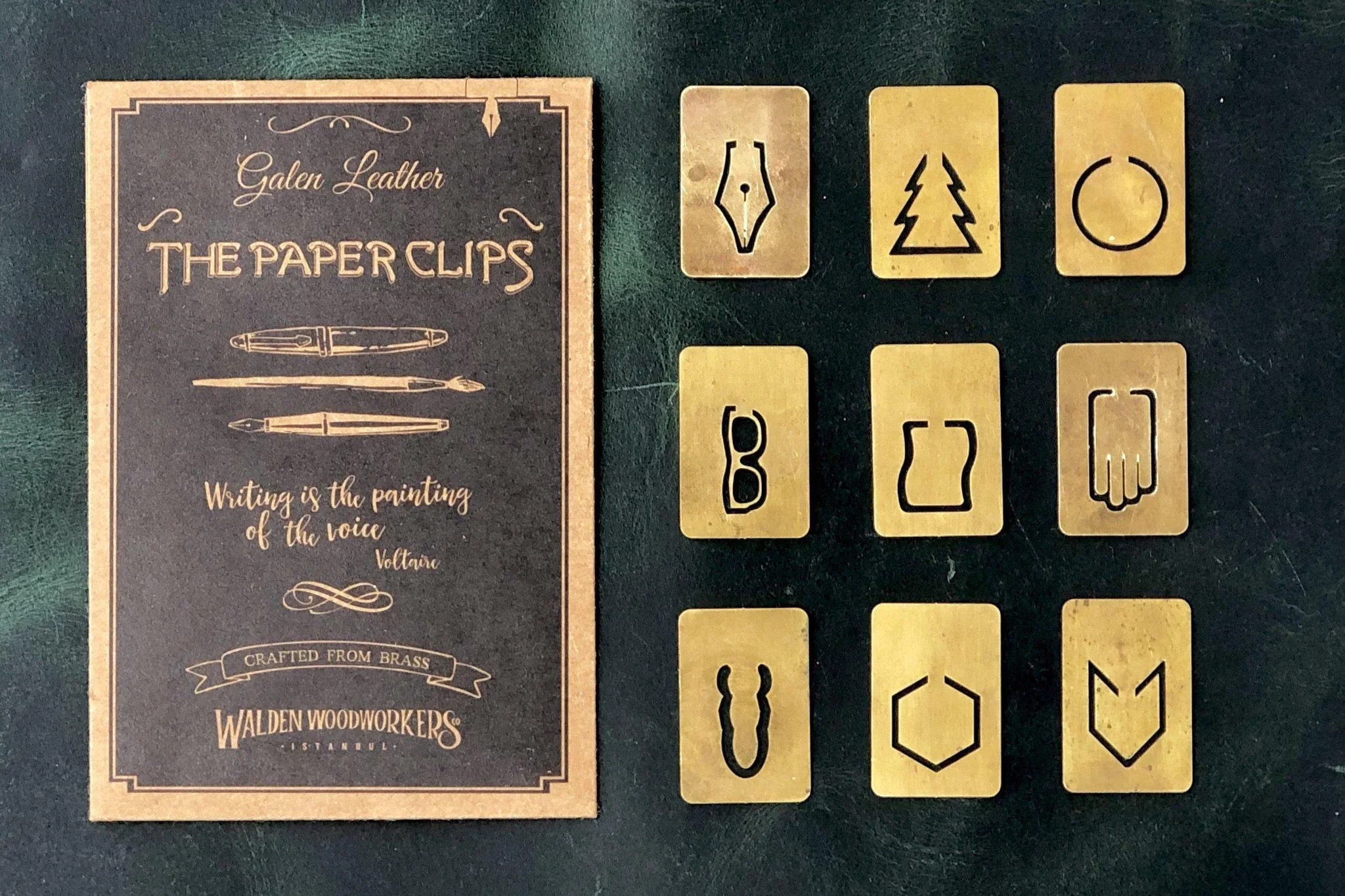 Galen Leather - Brass Paper Clip Set - Image 4
