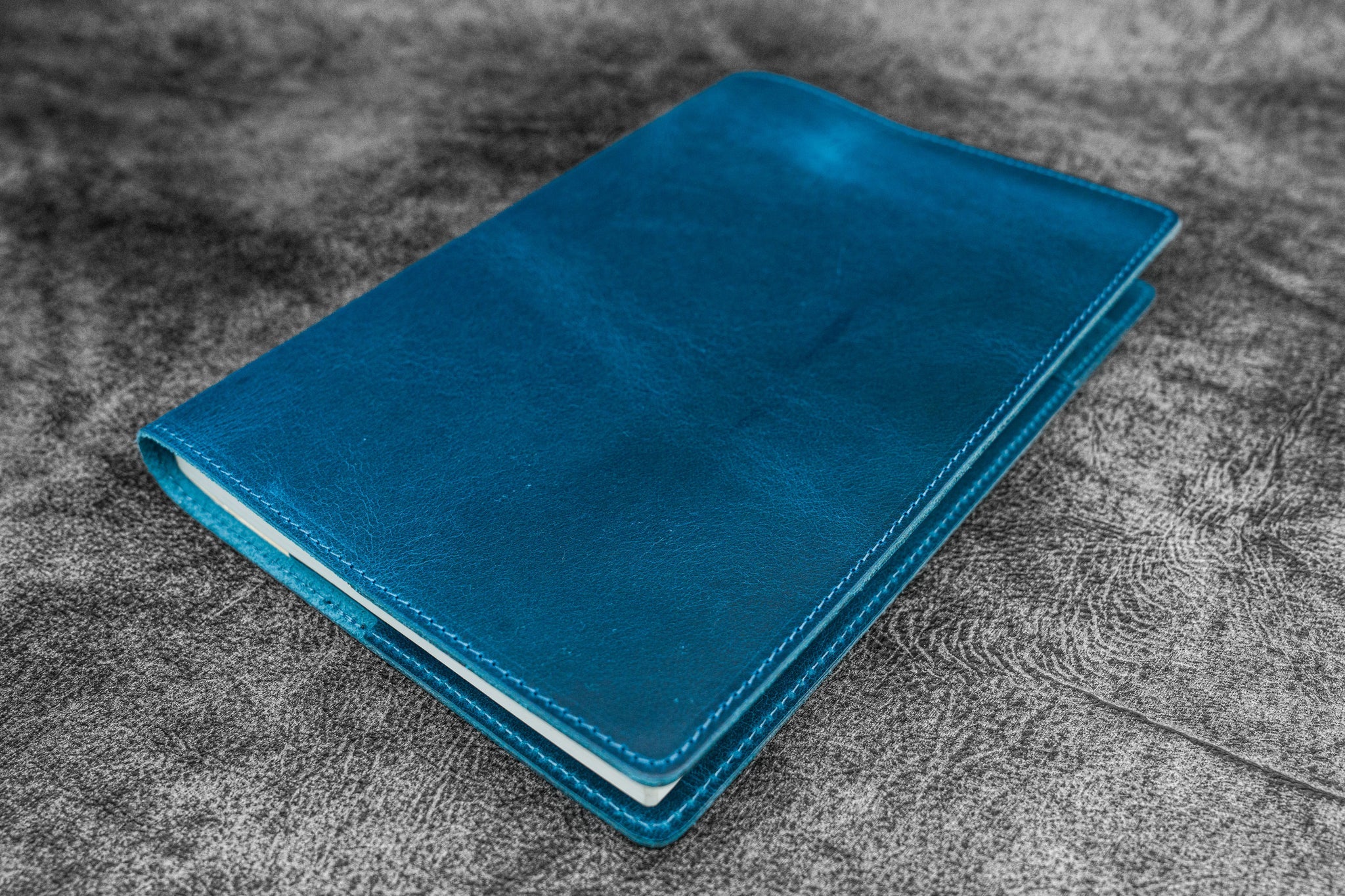 Galen Leather - Leather Slim A5 Notebook / Planner Cover - C. H. Ocean Blue