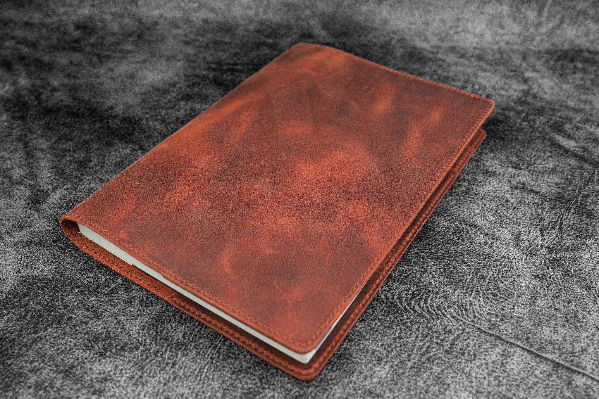 Galen Leather - Leather Slim A5 Notebook / Planner Cover - C. H. Orange