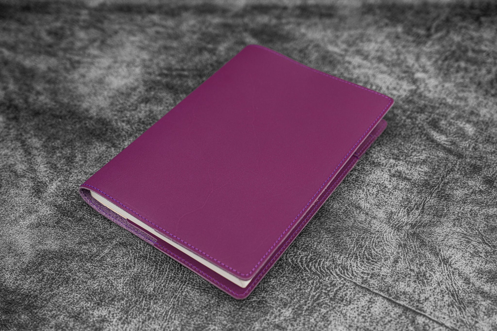 Galen Leather - Leather Slim A5 Notebook / Planner Cover - Purple