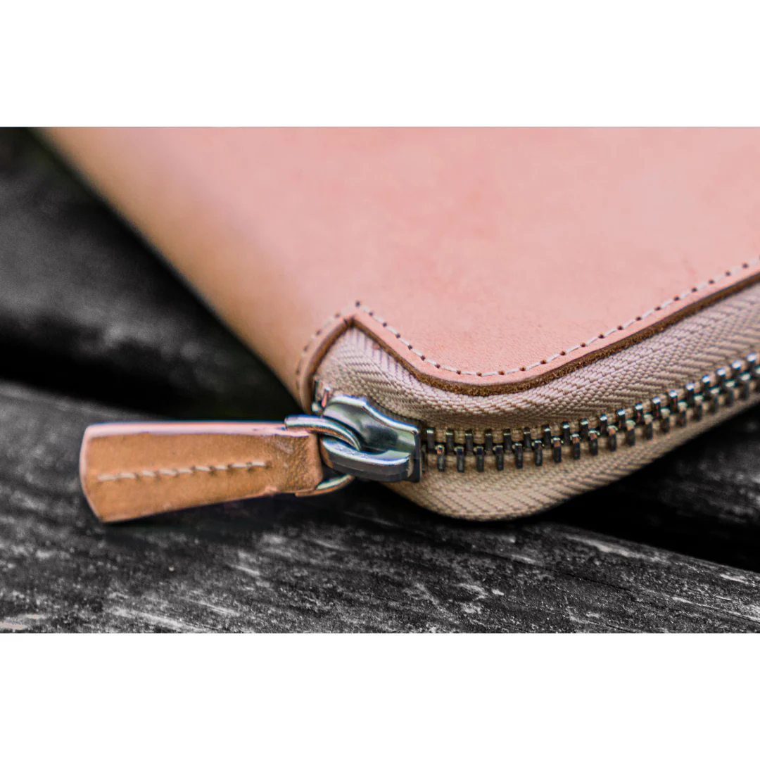Galen Leather -Leather Zippered A5 Leuchtturm 1917 Notebook Folio  - Undyed Leather - Image 9
