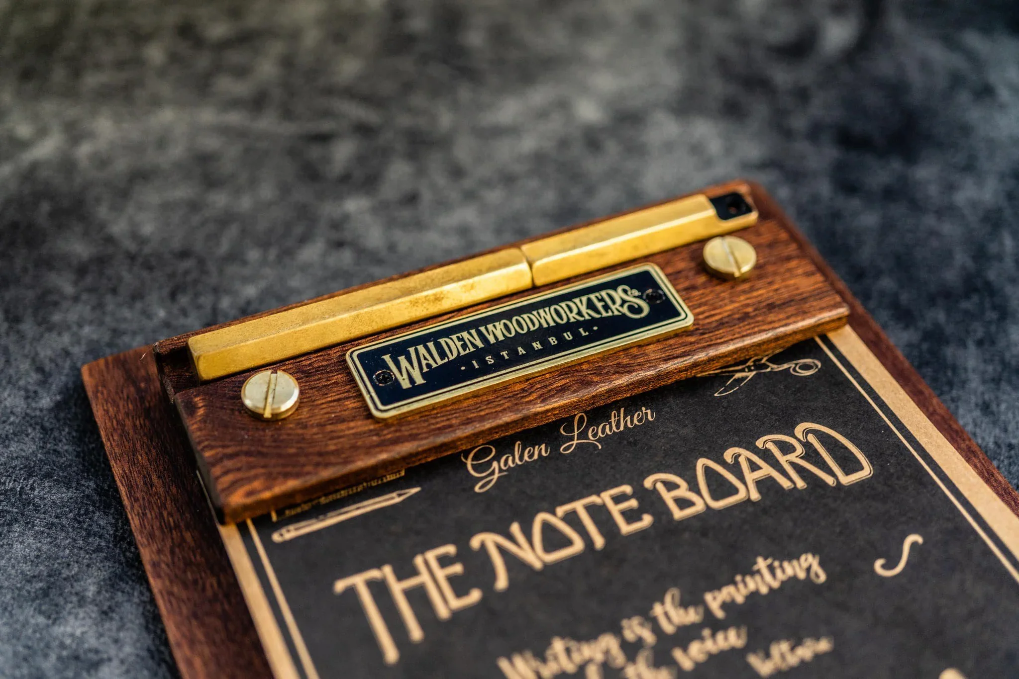 Galen Leather - The Note Board - Wooden Rhoda Notepad Holder - Mahogany - Image 2