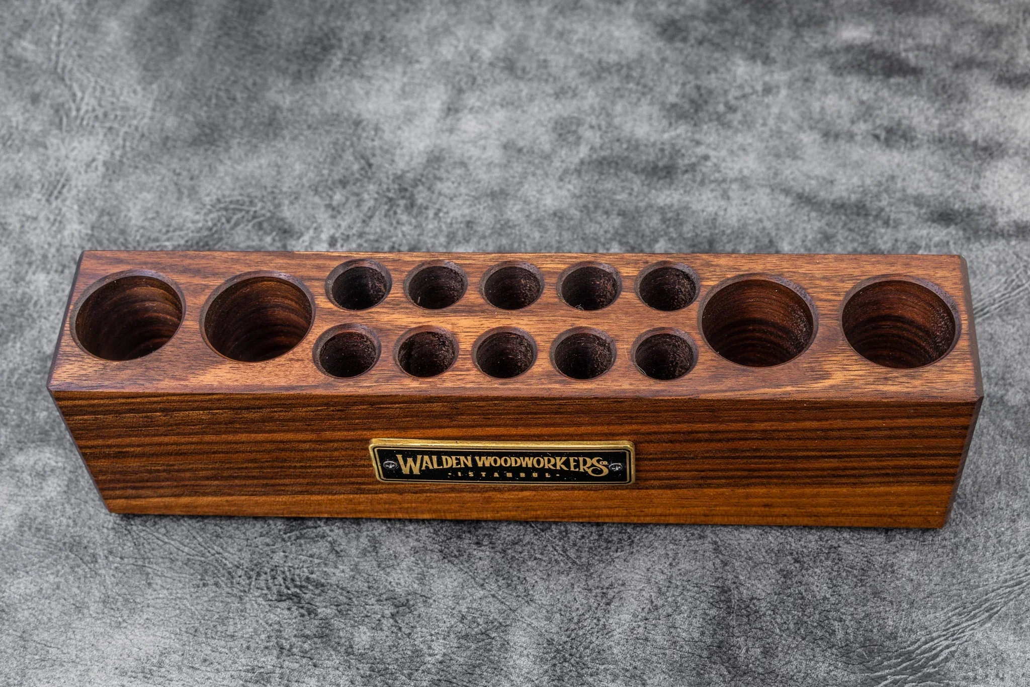 Galen Leather - Wood Desk Organizer - Pen and Tool Holder - Walnut - Image 5