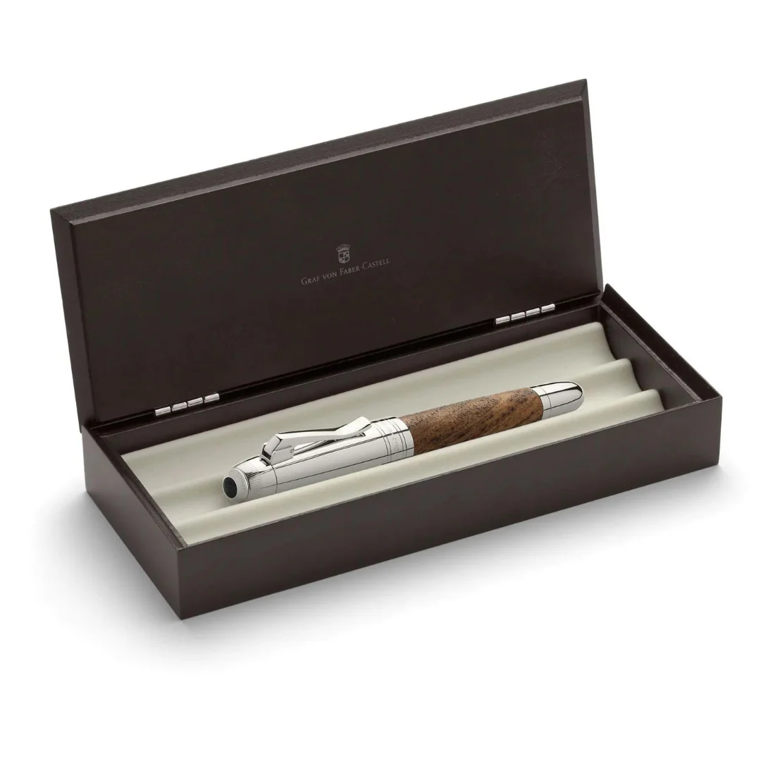 Graf Von Faber-Castell - Magnum Walnut Wood Fountain Pen Gift Set 18K Gold Nib - Fine - Image 3