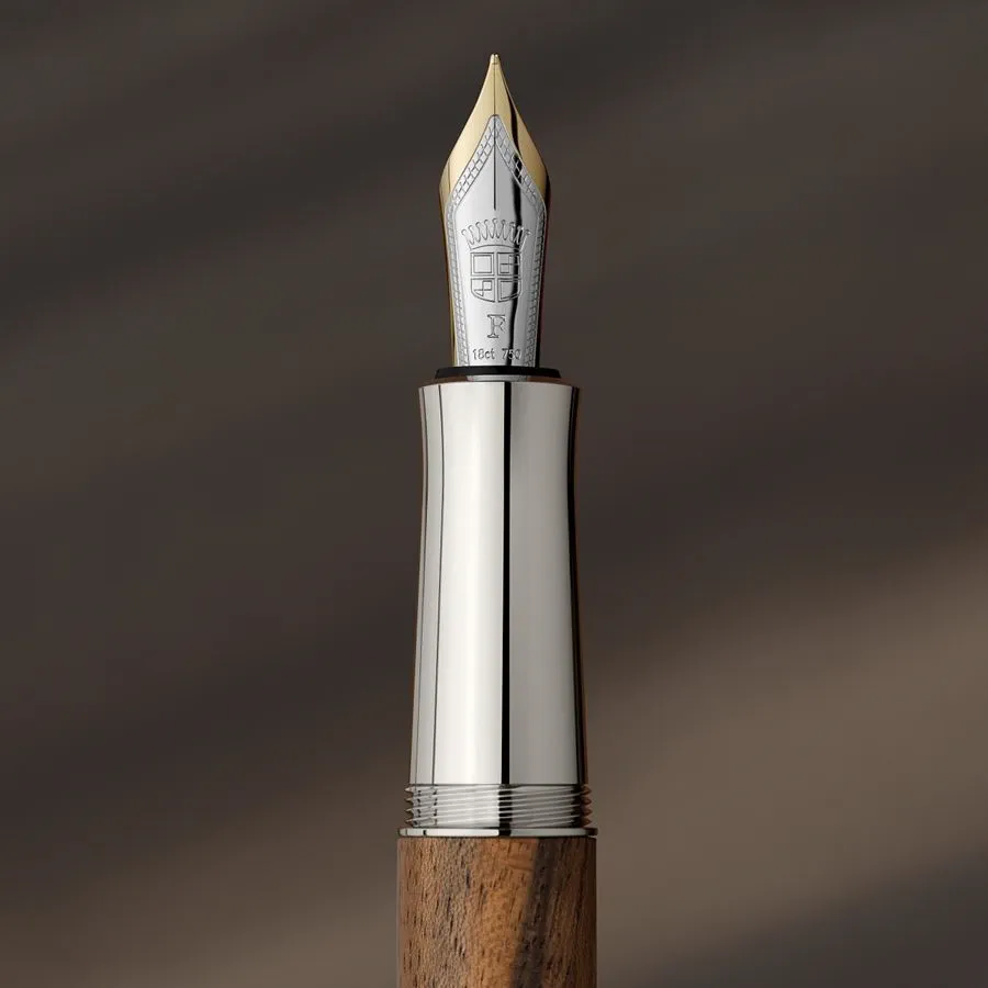 Graf Von Faber-Castell - Magnum Walnut Wood Fountain Pen Gift Set 18K Gold Nib - Fine - Image 4