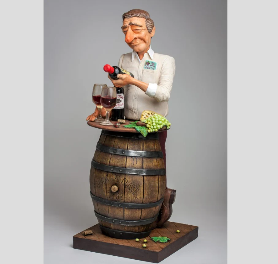 Guillermo Forchino – Large Comic Art Figurine – “The Wine Lover” - Image 2