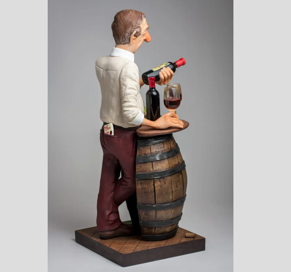 Guillermo Forchino – Large Comic Art Figurine – “The Wine Lover” - Image 4