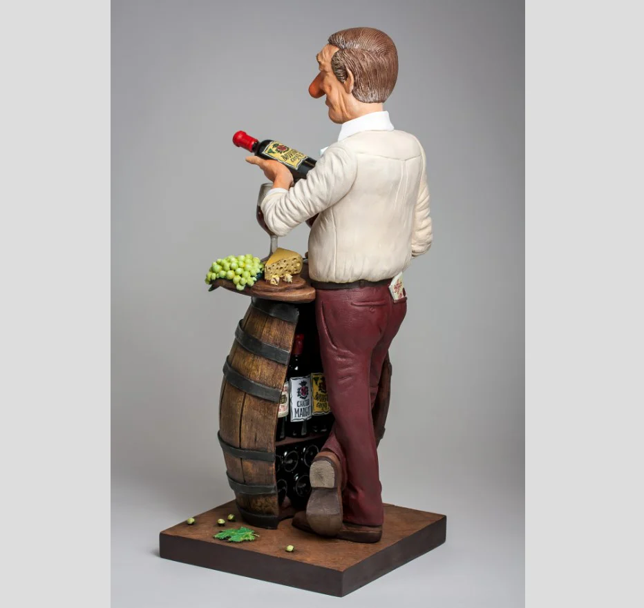 Guillermo Forchino – Large Comic Art Figurine – “The Wine Lover” - Image 5