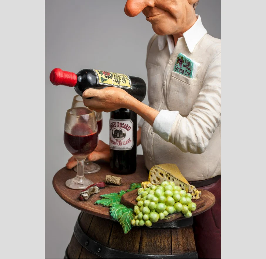 Guillermo Forchino – Large Comic Art Figurine – “The Wine Lover” - Image 7