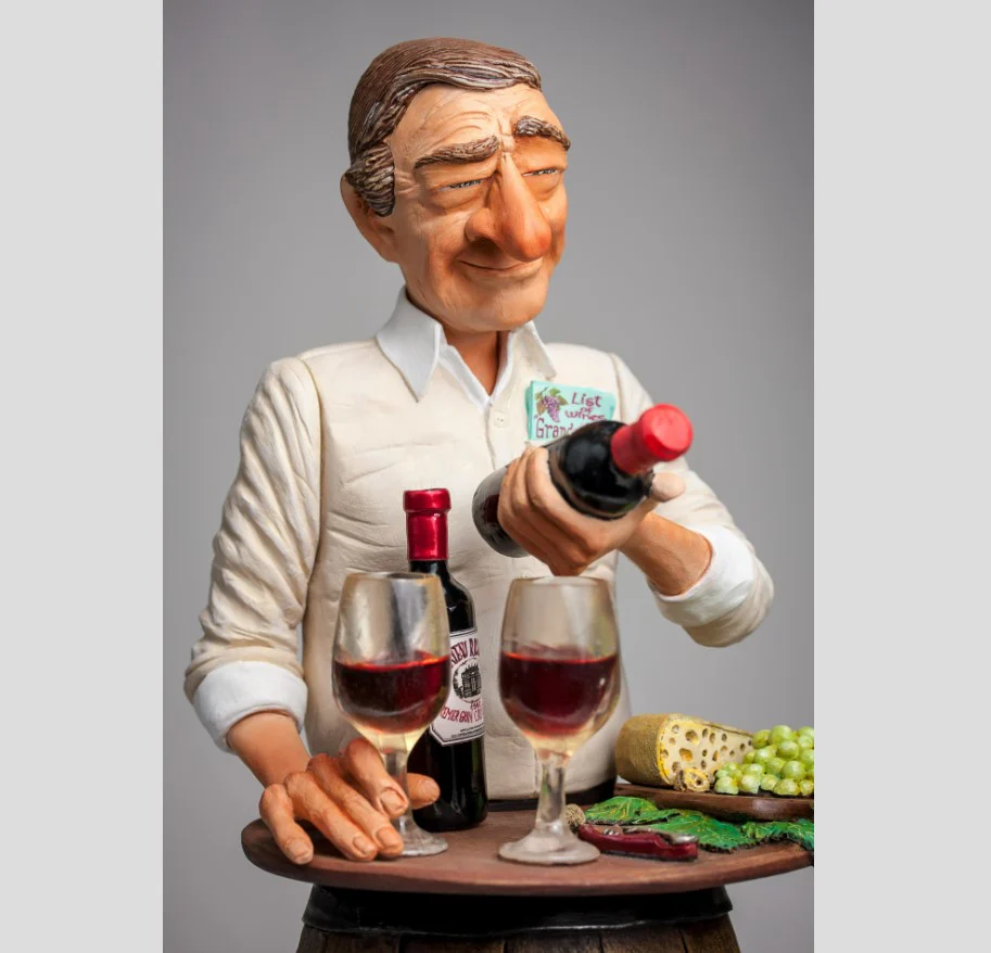 Guillermo Forchino – Large Comic Art Figurine – “The Wine Lover” - Image 8