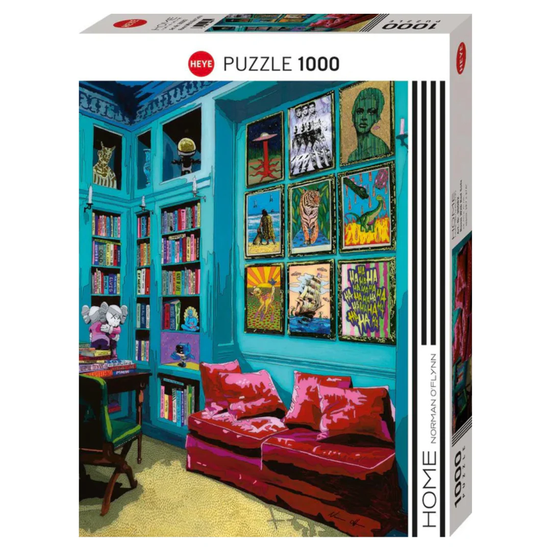 Heye - 1000 Piece Puzzle - Norman O'Flynn - Room With Red Sofa