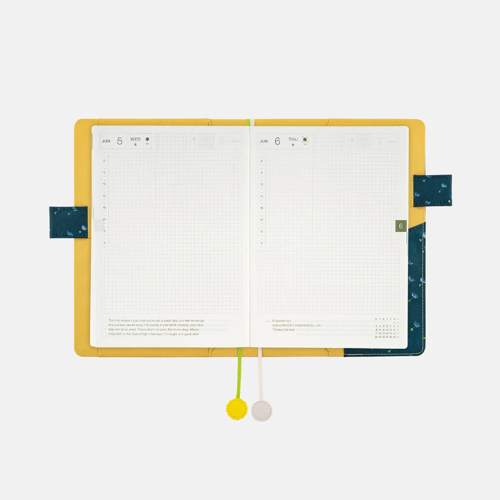 Hobonichi Techo 2025 - A5 Cover Only - Keiko Shibata: Gentle breeze in a dandelion field - Image 9