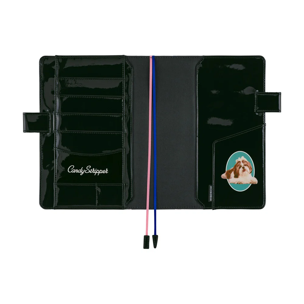 Hobonichi Techo 2026 - A5 Cover Only - Candy Stripper: Random Dog & Cat (Black) - Image 4