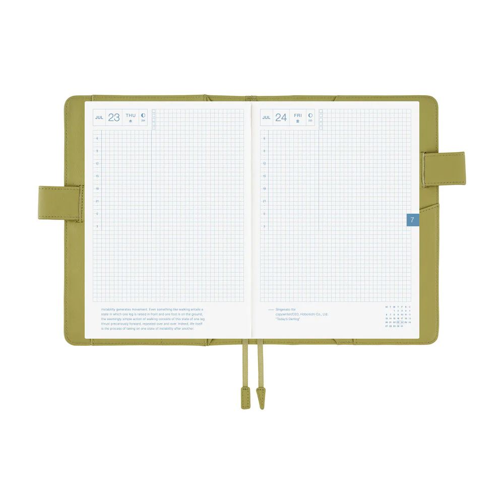 Hobonichi Techo 2026 - A5 Cover Only - Leather: Sage Green - Image 8