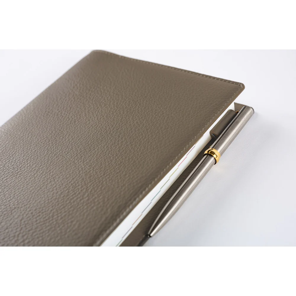 Hobonichi Techo 2026 - A5 Cover Only -  Leather: Taut (Gray & Light Blue) - Image 6