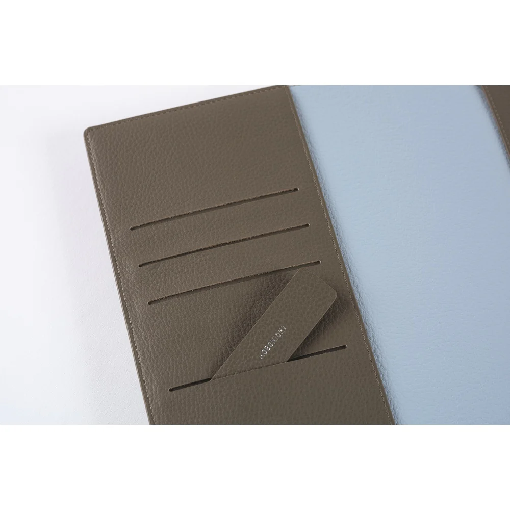 Hobonichi Techo 2026 - A5 Cover Only -  Leather: Taut (Gray & Light Blue) - Image 7