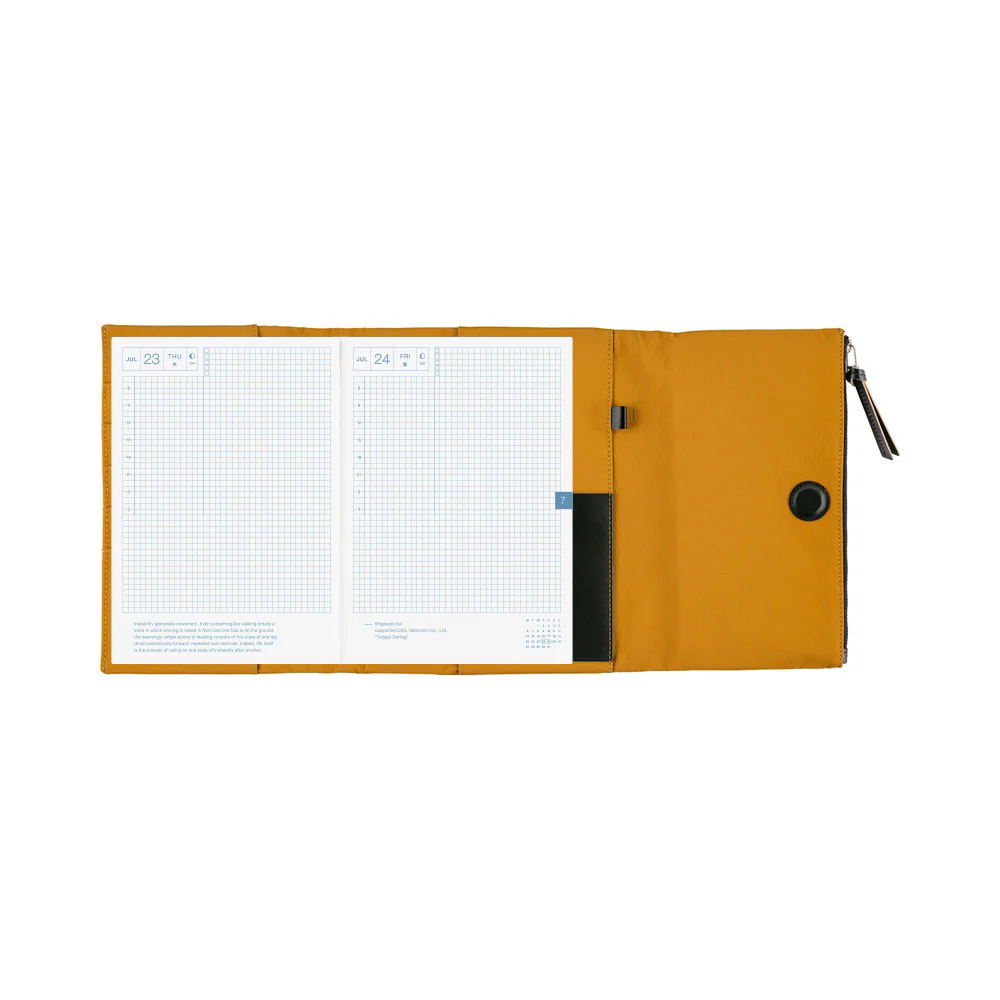 Hobonichi Techo 2026 - A5 Cover Only - Tragen: Mustard - Image 10