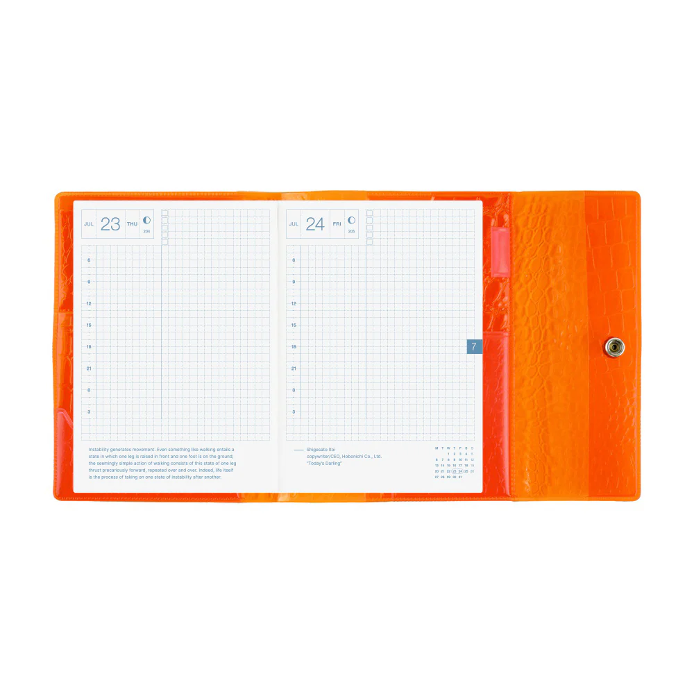 Hobonichi Techo 2026 - A6 Cover Only - beautiful people: Nothing to Hide (Orange) - Image 11