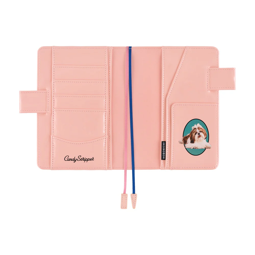 Hobonichi Techo 2026 - A6 Cover Only - Candy Stripper: Random Dog & Cat (Pink) - Image 3