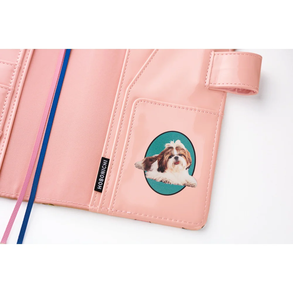 Hobonichi Techo 2026 - A6 Cover Only - Candy Stripper: Random Dog & Cat (Pink) - Image 6