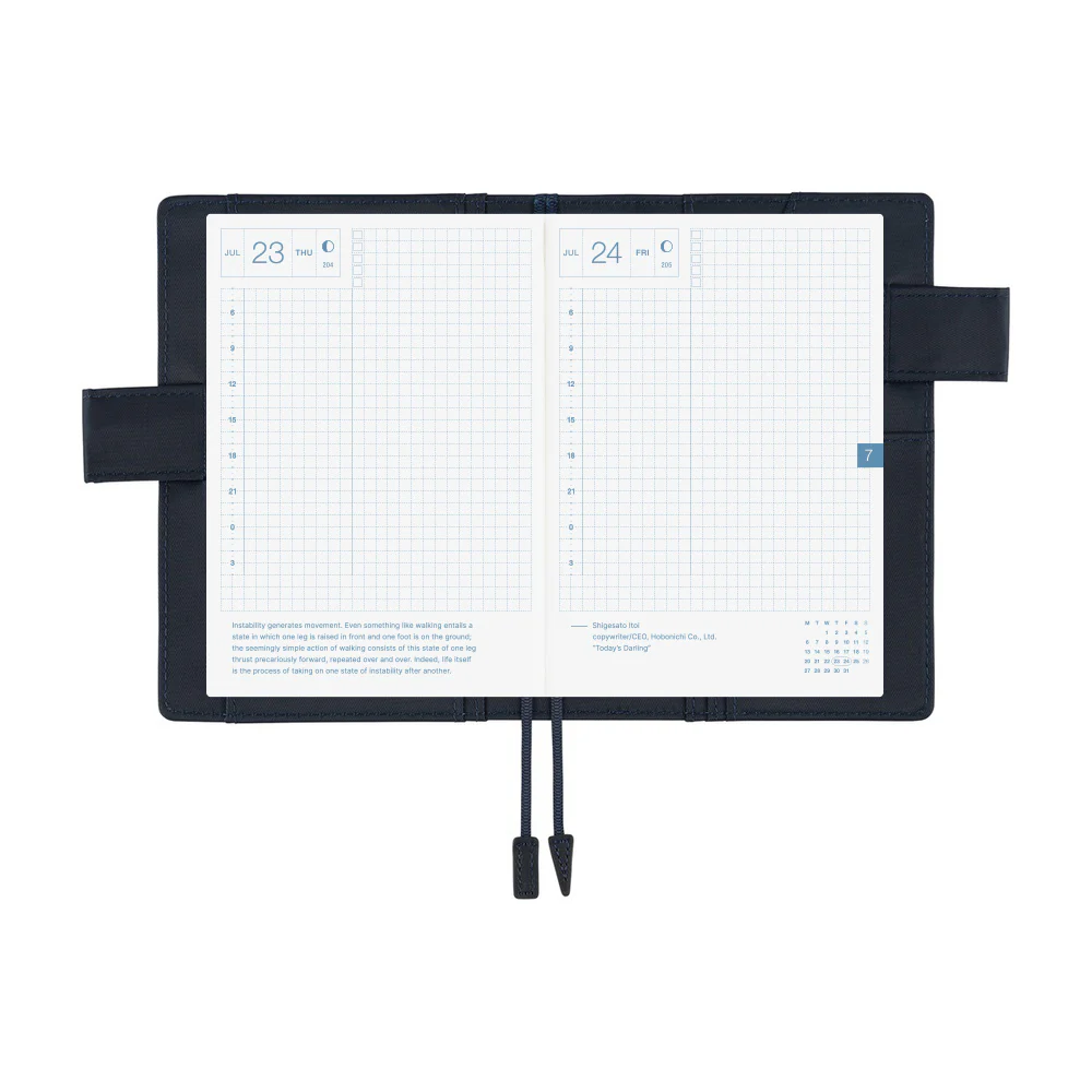 Hobonichi Techo 2026 - A6 Cover Only - Colors: Navy - Image 5