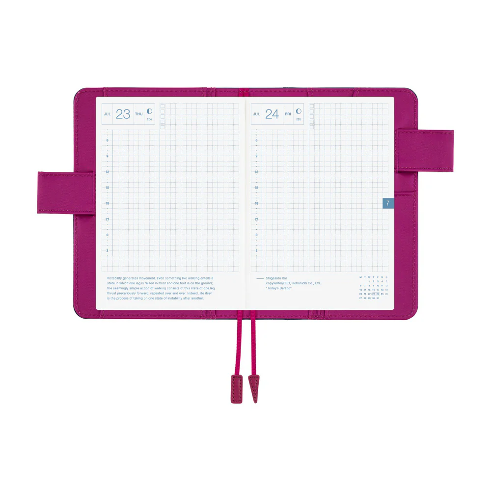 Hobonichi Techo 2026 - A6 Cover Only - Colors: Mystic Berry - Image 5