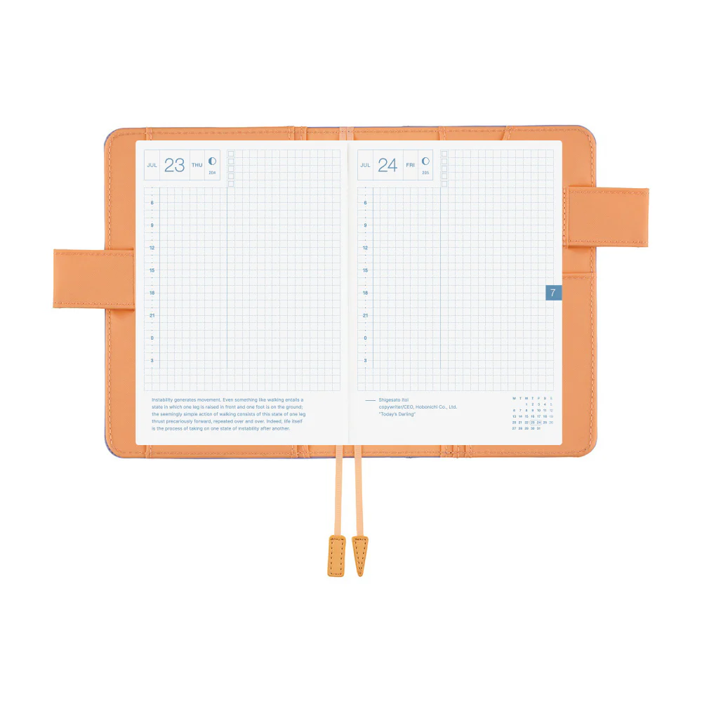 Hobonichi Techo 2026 - A6 Cover Only - Colors: Powder Blue Shell - Image 5