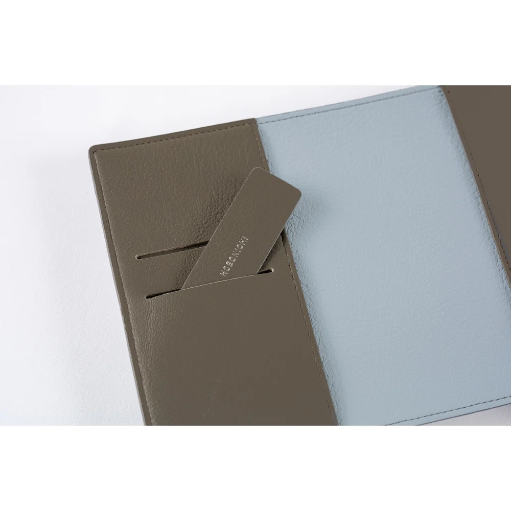 Hobonichi Techo 2026 - A6 Cover Only -  Leather: Taut (Gray & Light Blue) - Image 7