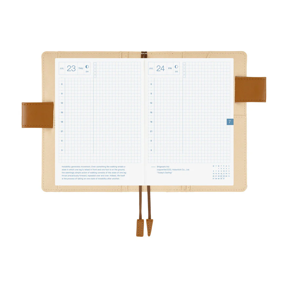 Hobonichi Techo 2026 - A6 Cover Only - Shirt Fabric: Foggy Plaid - Image 7