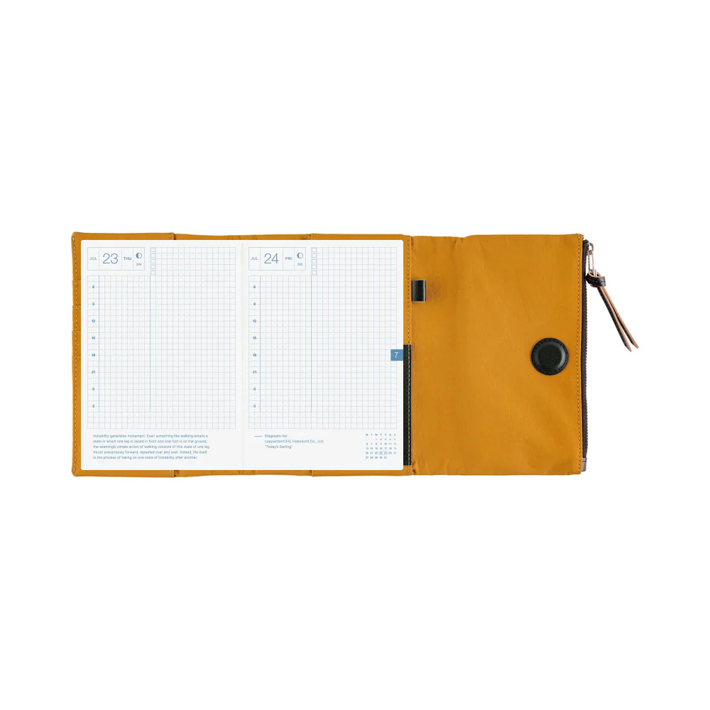 Hobonichi Techo 2026 - A6 Cover Only - Tragen: Mustard - Image 10